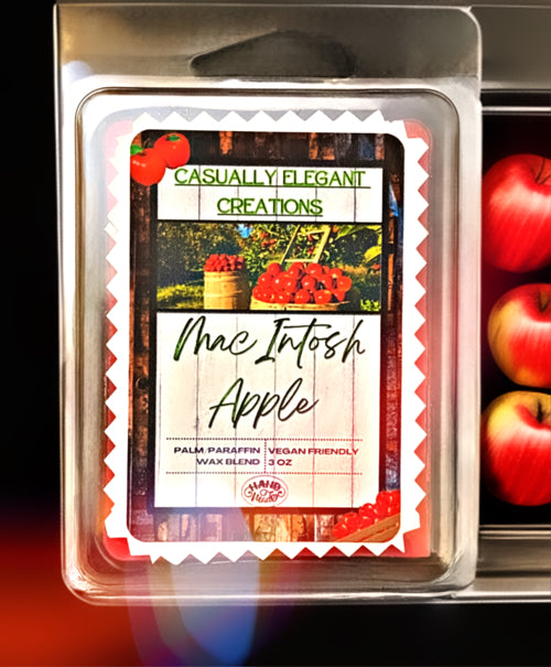 MacIntosh Apple - 6 Cube Wax Melt Bar - Casually Elegant Creations