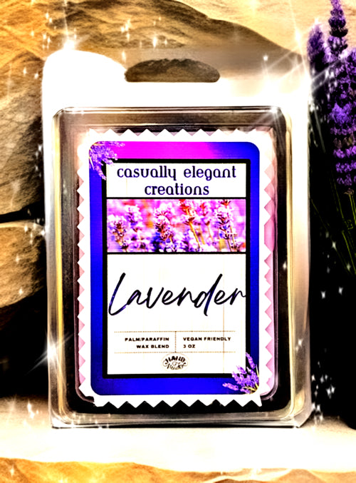 Lavender - 6 Cube Wax Melt Bar - Casually Elegant Creations 