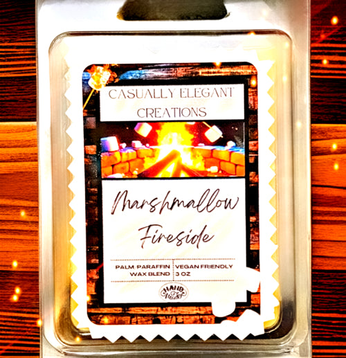 Marshmallow Fireside - 6 Cube Wax Melt Bar - Casually Elegant Creations 