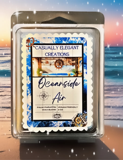 Oceanside Air - 6 Cube Wax Melt Bar - Casually Elegant Creations 